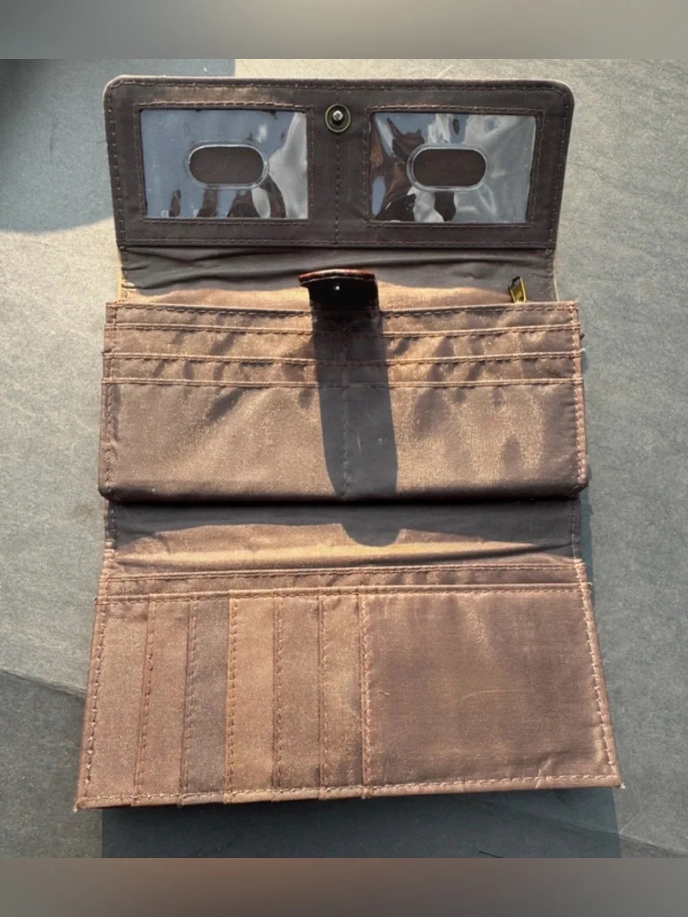 B.O.C Born Concept Clutch Tri-Fold Wallet Brown
